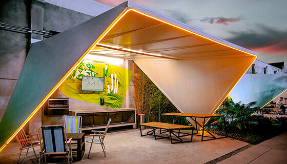Espaço coberto para seu evento